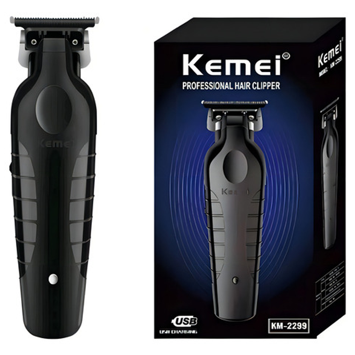 Cortadora De Cabello Kemei Km-2299 Color Negro 3