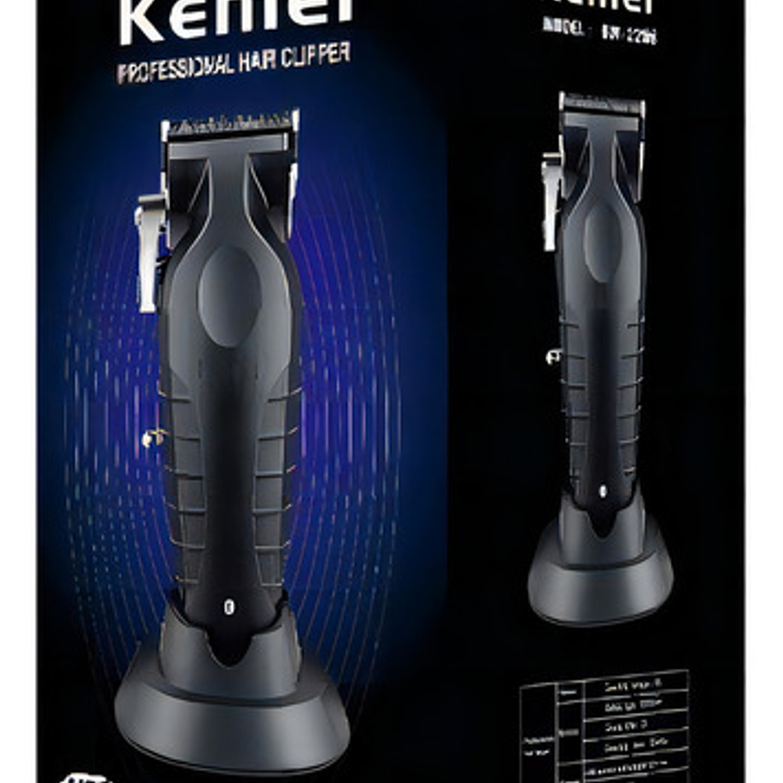 Kemei Km-2296 Cortapelos Profesional 110/220v Negro Inalámbr 5
