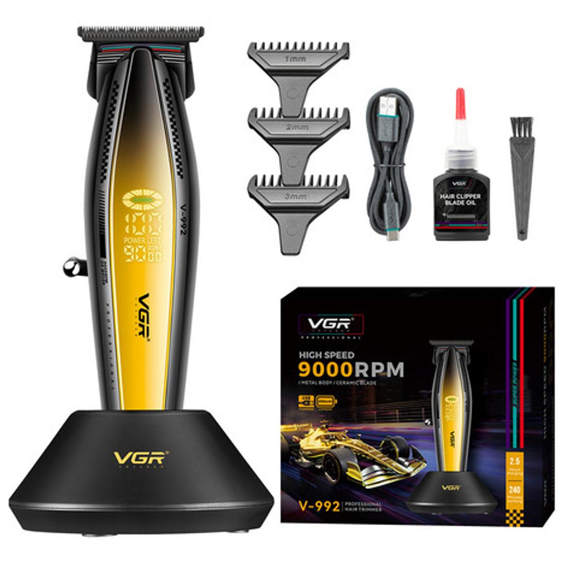 Máquina Patillera Pro Vgr V-992 Metal 9000rpm Motor Dc Turbo 1