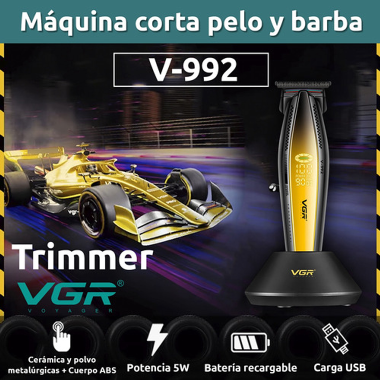 Máquina Patillera Pro Vgr V-992 Metal 9000rpm Motor Dc Turbo 2