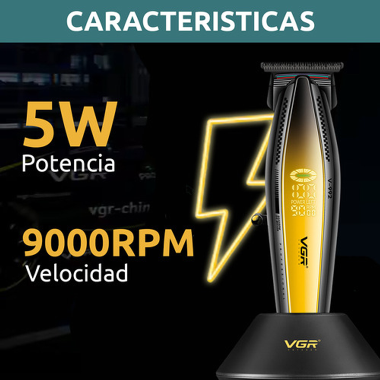 Máquina Patillera Pro Vgr V-992 Metal 9000rpm Motor Dc Turbo 4