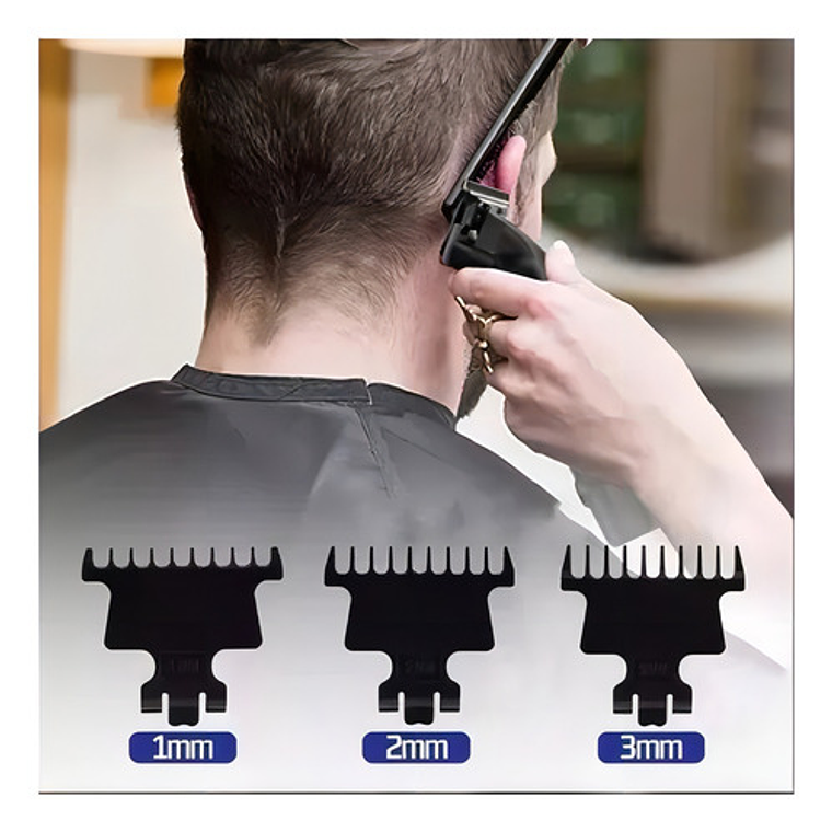 Kemei Km-2296 Cortapelos Profesional 110/220v Negro Inalámbr 4