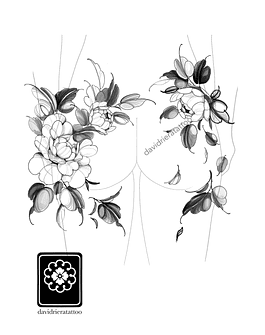 Abono - Diseño peonias trasero