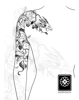 Abono dragón y peonias