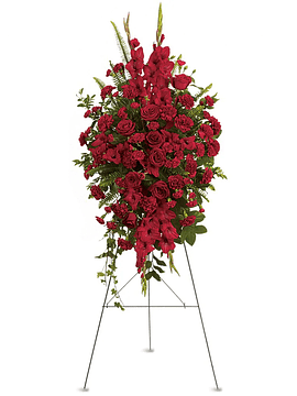 Radiant Red Roses Standing Spray