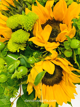 Sunflowers and Greens