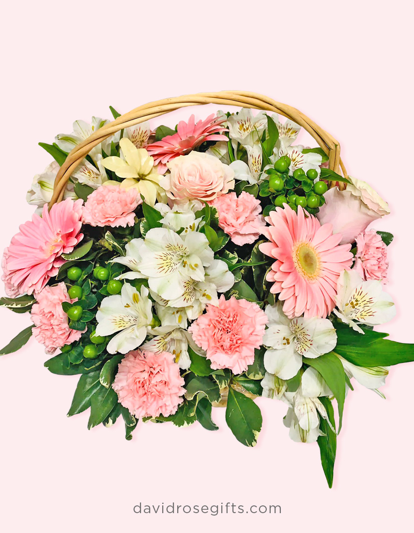 Romantic in Bloom Basket