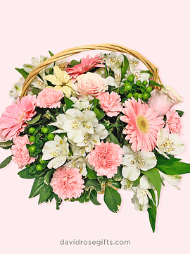 Romantic in Bloom Basket