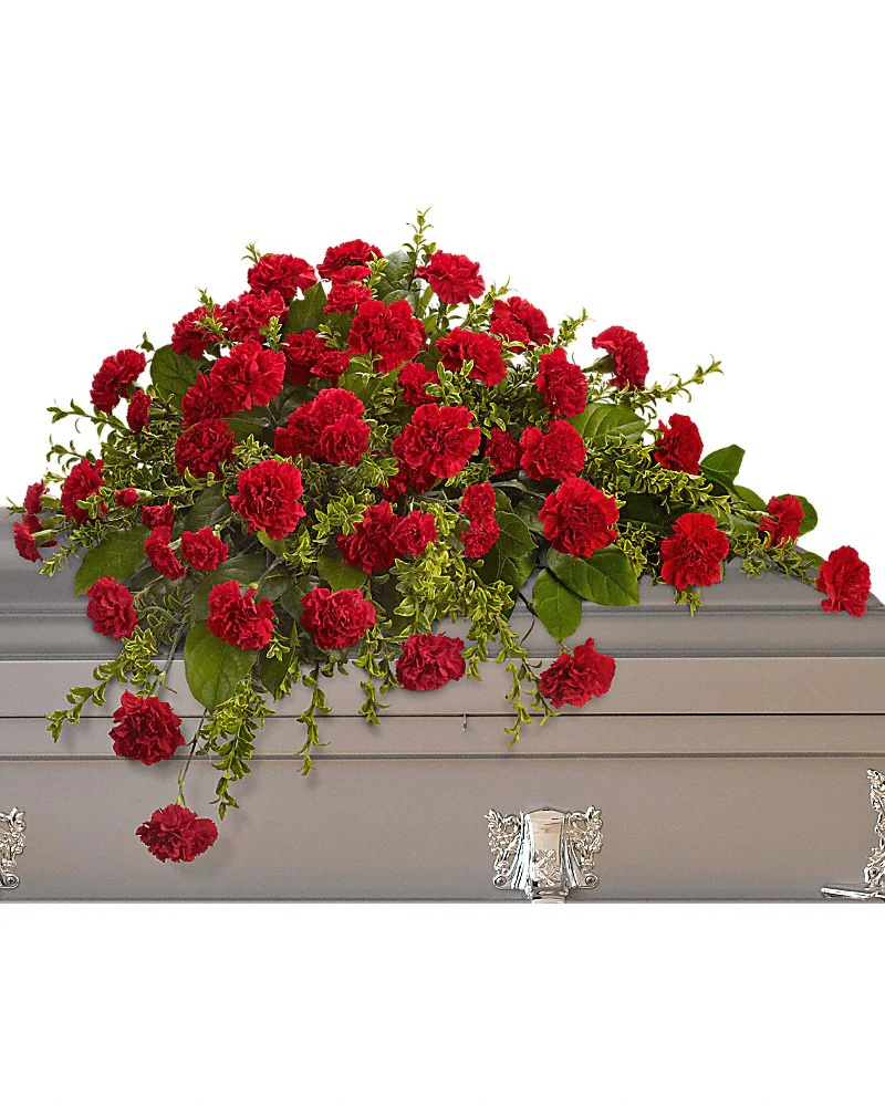 Brilliant Red Casket Spray