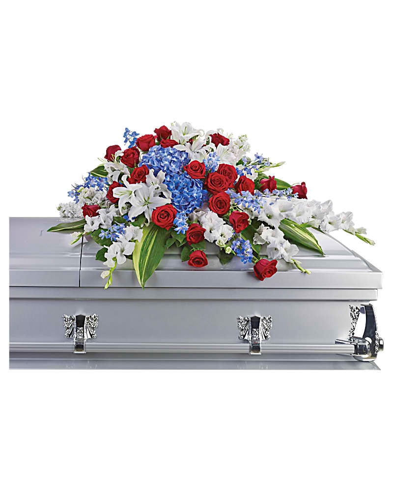 Distinguished Patriot Love Casket Spray