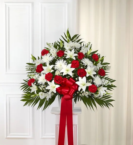 Heartfelt Sincerity - Red & White Basket