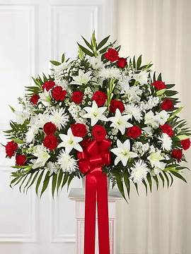 Heartfelt Sincerity - Red & White Basket
