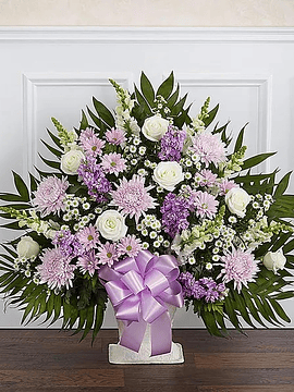 Heartfelt Sincerity - Lavender & White Basket