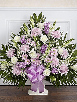 Heartfelt Sincerity - Lavender & White Basket