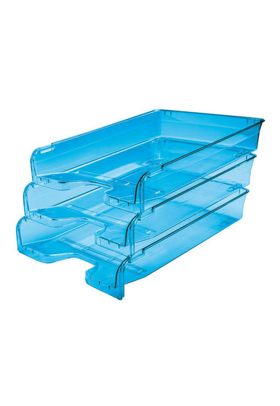 Bandeja Organizador Papeles Triple Azul
