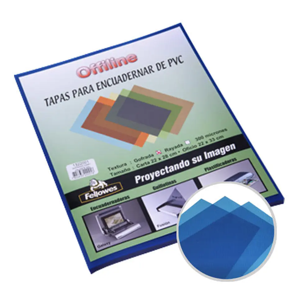 Tapa Rayada Celeste Carta 50 Unidades 1