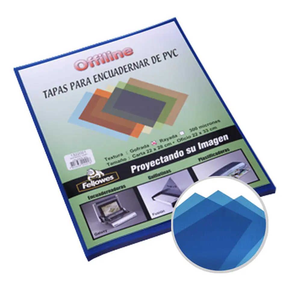 Tapa Rayada Celeste Oficio 50 Unidades 1