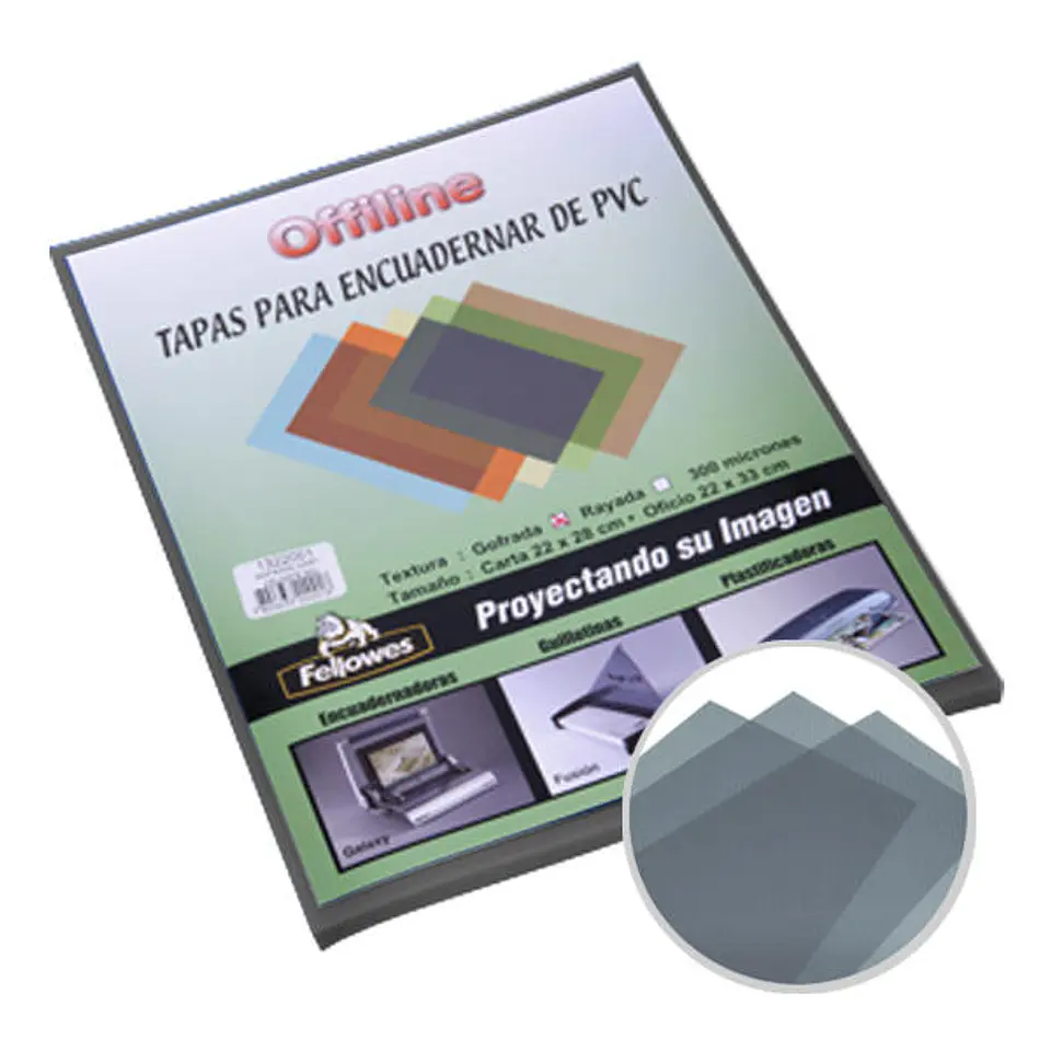 Tapa Rayada Gris Oficio 50 Unidades 1