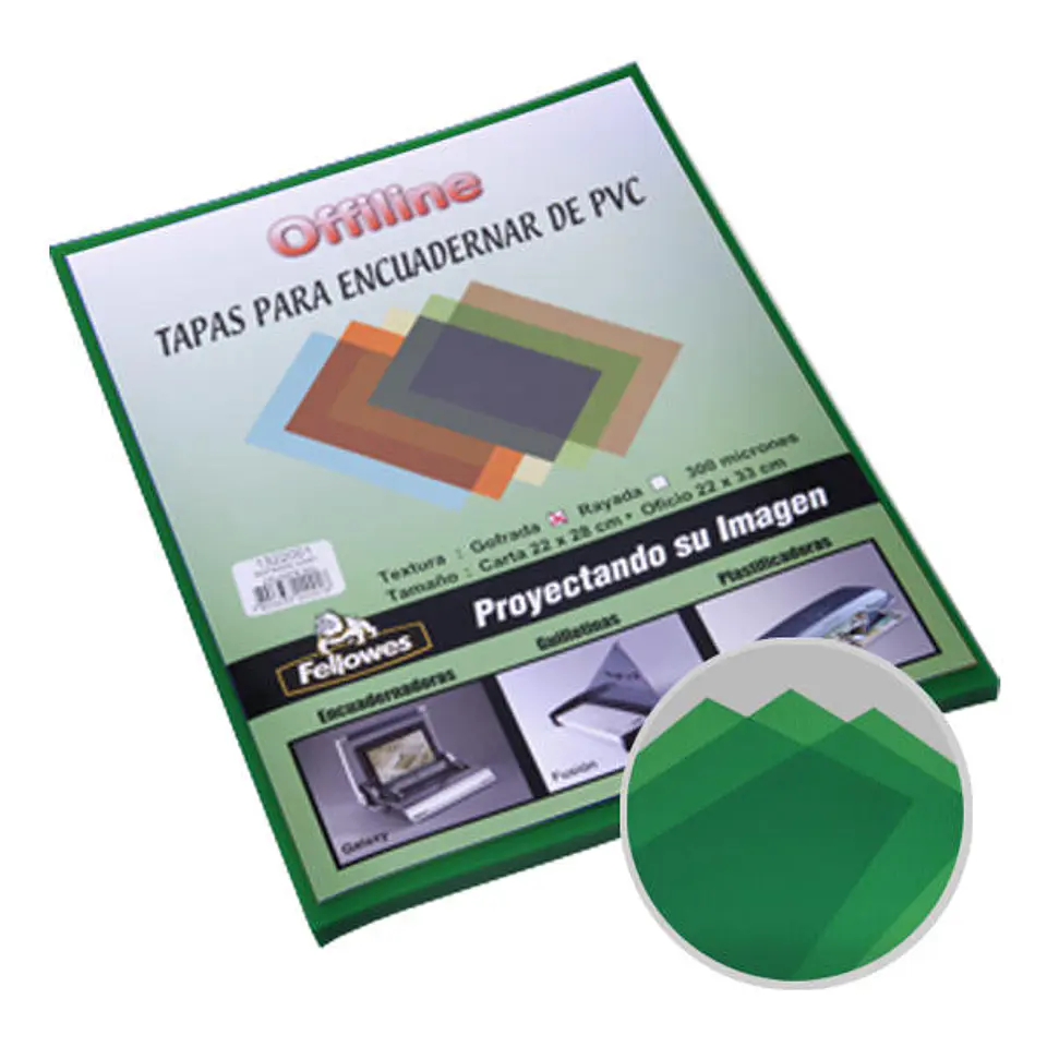 Tapa Rayada Verde Oficio 50 Unidades 1