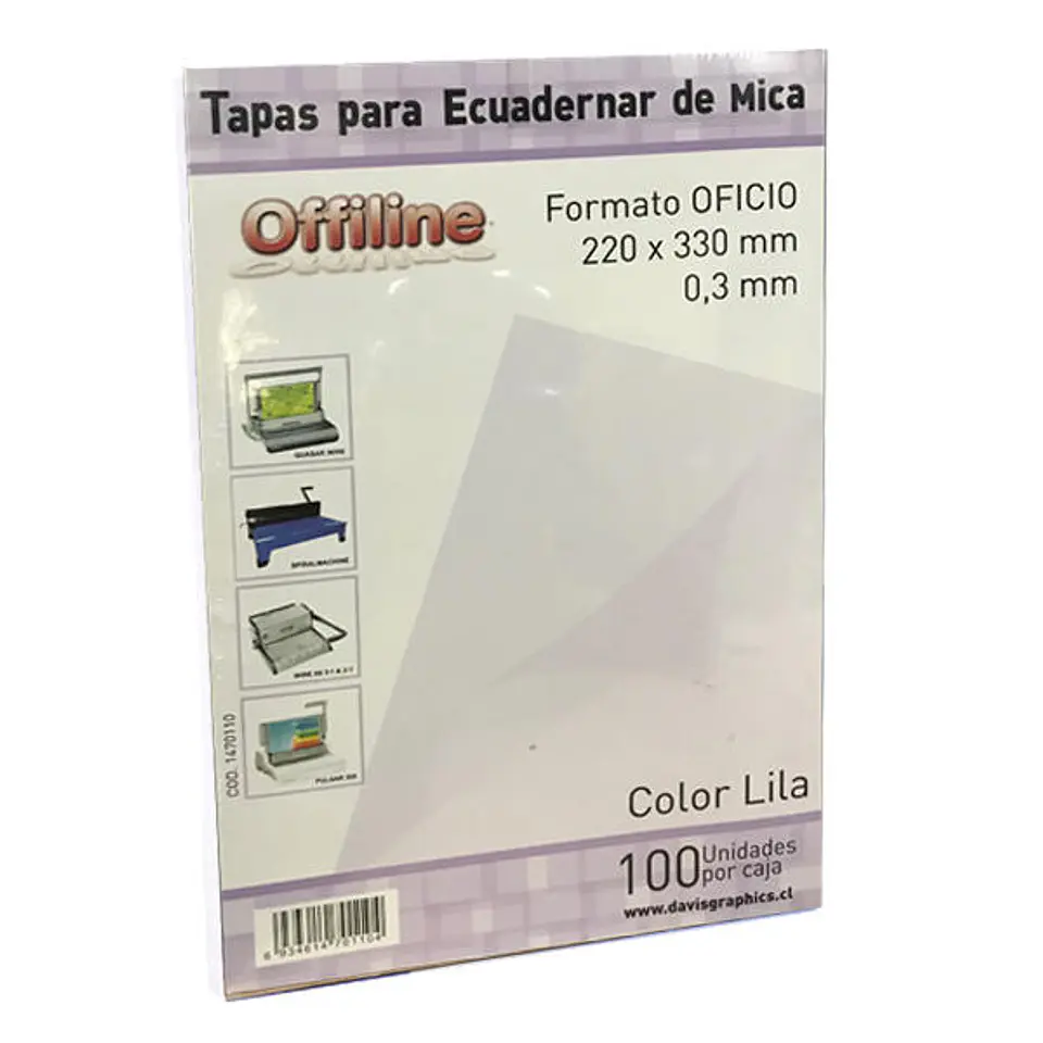 Tapa para encuadernar Mica Lila Oficio 100 Unidades 1
