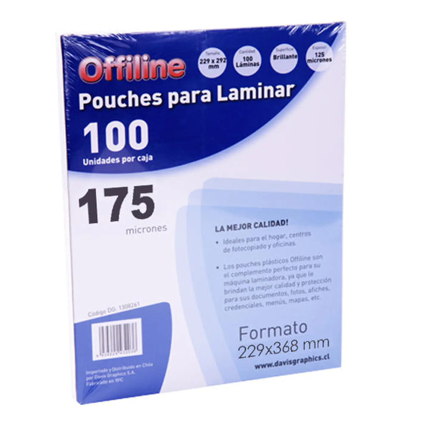 Laminas Termolaminar / Pouches Tamaño Oficio 175 mic 100u 1