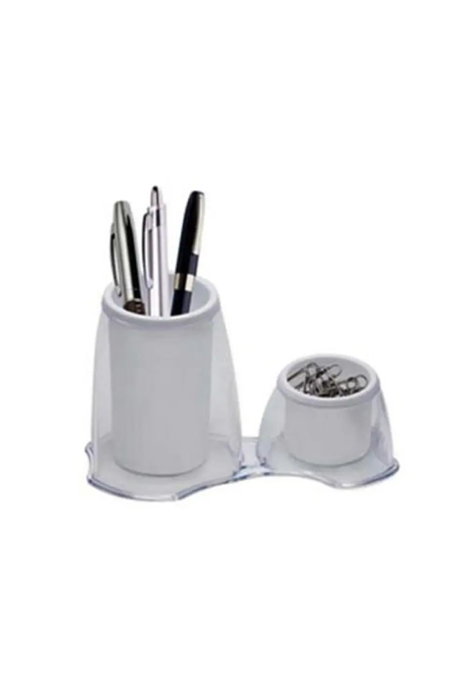 Lapicero y Porta Clips Blanco 2