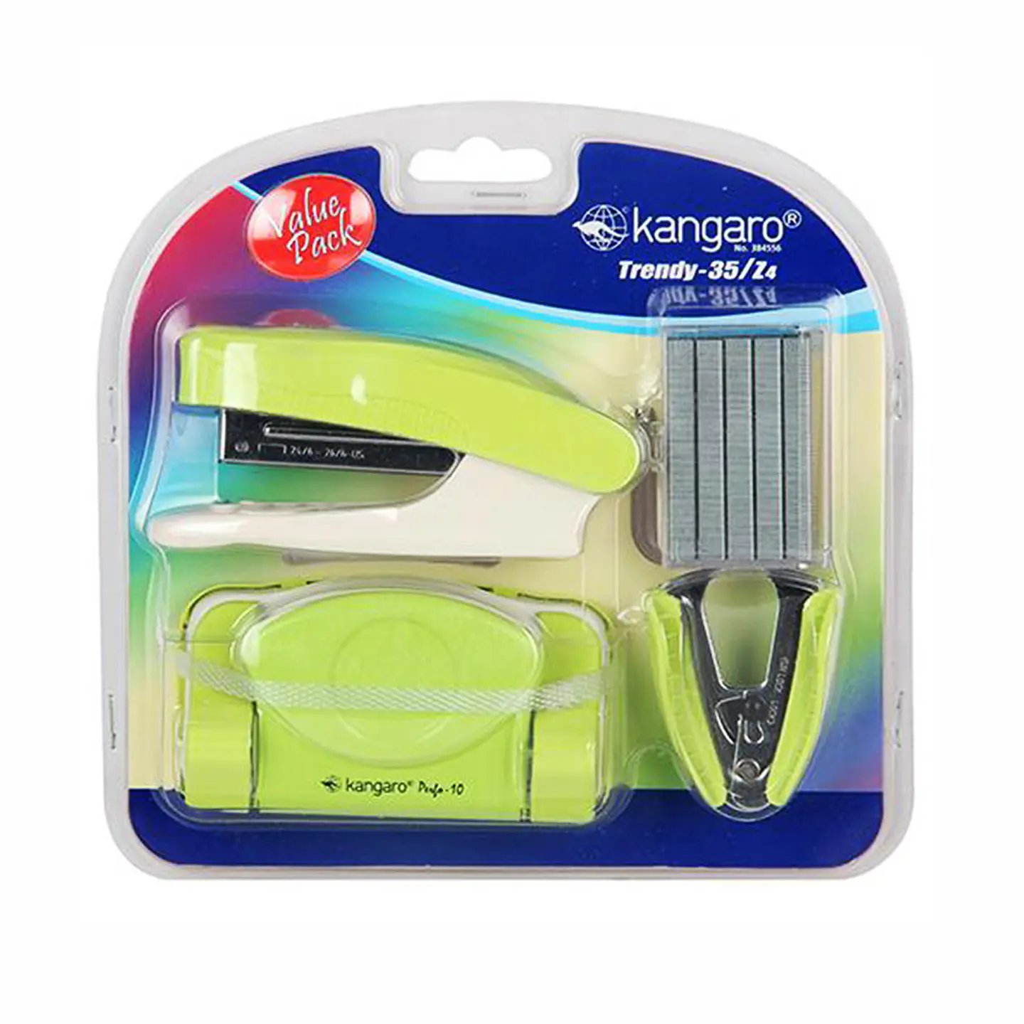 Set Perforadora + Corchetera + Corchetes + Saca Corchetes Trendy 35/Z4 Verde 1
