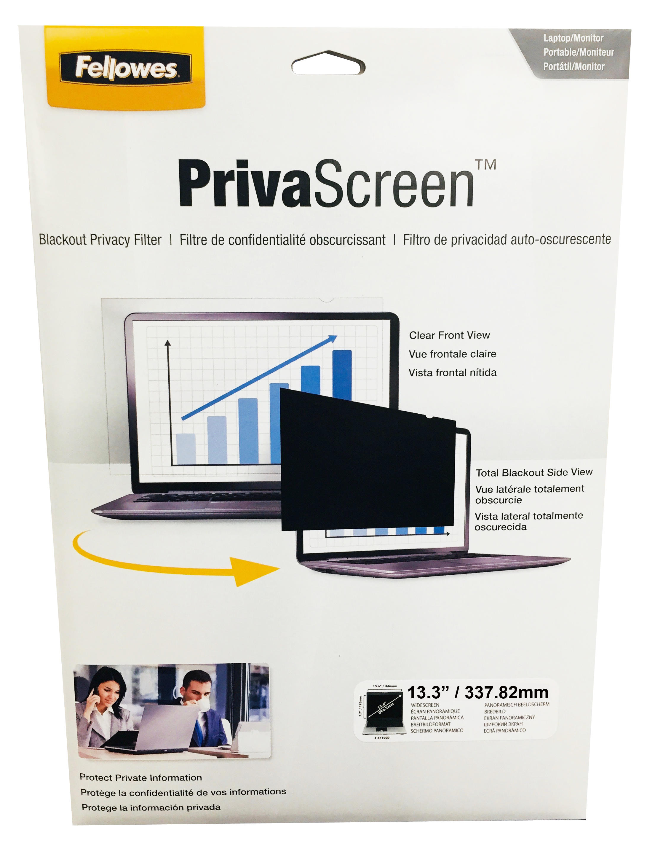Filtro de Privacidad Notebook 13,3'' (165x292mm) Fellowes