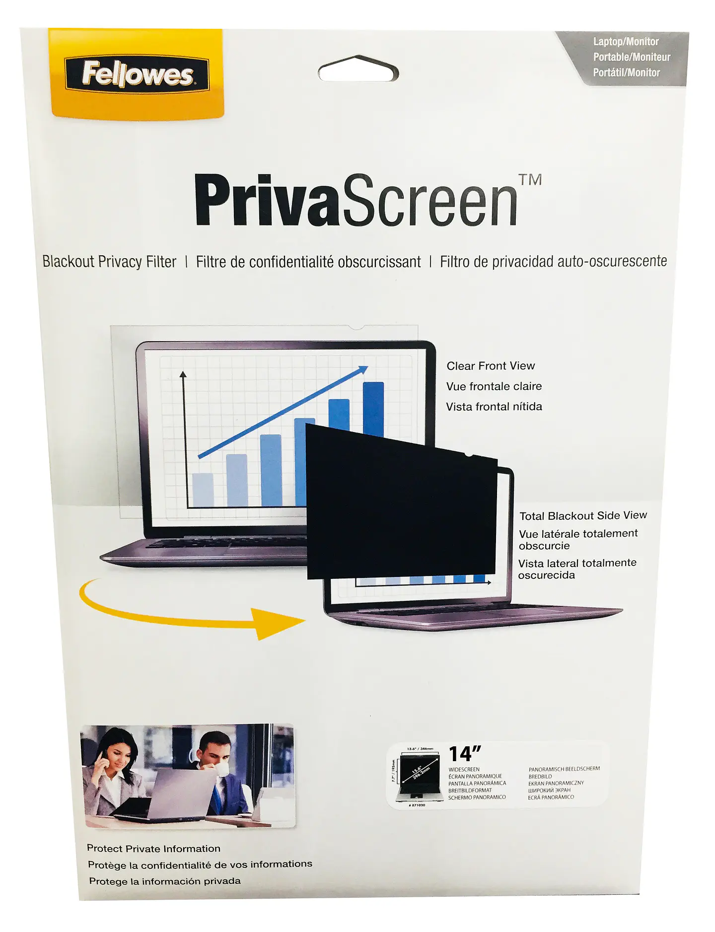 Filtro de Privacidad Notebook 14'' (157x309mm) Fellowes 1