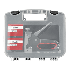 Set Grapadora Manual Tack 140 KWB + grapas 8mm y 14mm