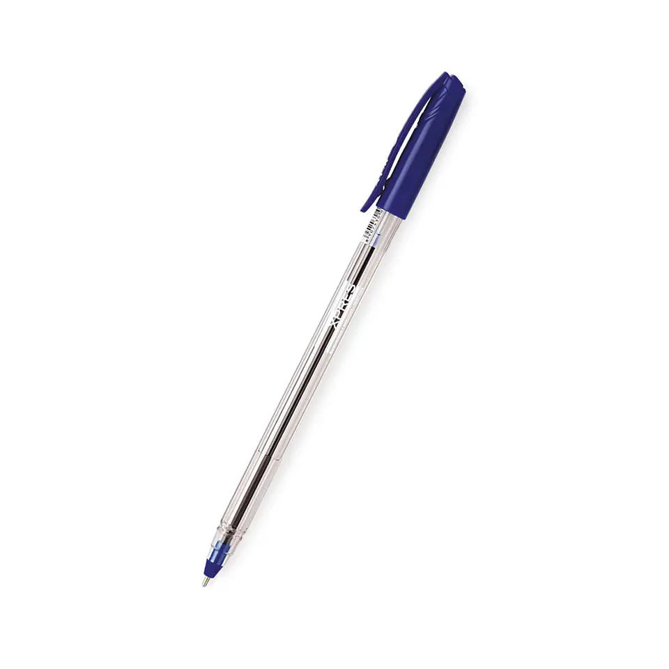 Bolígrafo Punta Media 1mm Caja X 12unidades Azul Color del exterior Transparente 2
