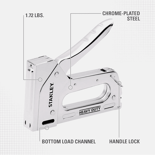 Engrapadora Stanley TR 110 Uso Pesado Plateada 2