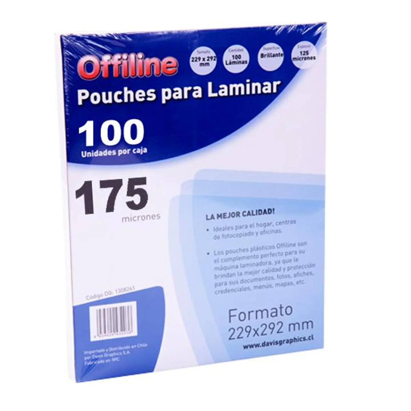 Laminas Termolaminar / Pouches Tamaño Carta 175 mic 100u 1