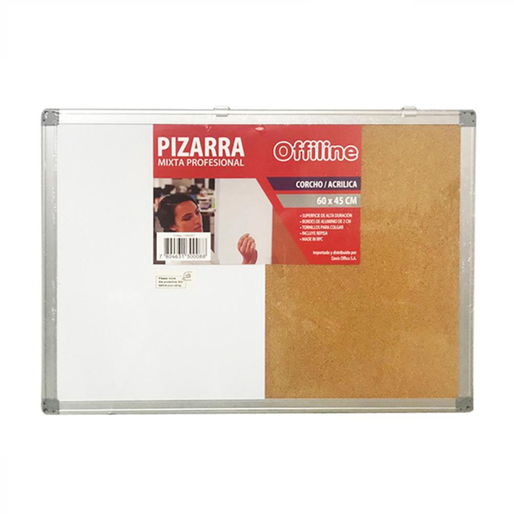 Pizarra Mixta Corcho / Blanca 60X45cm