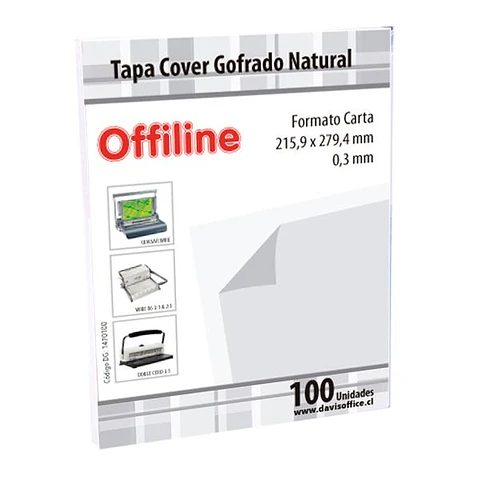 Tapa para encuadernar Mica Natural Carta 100 Unidades