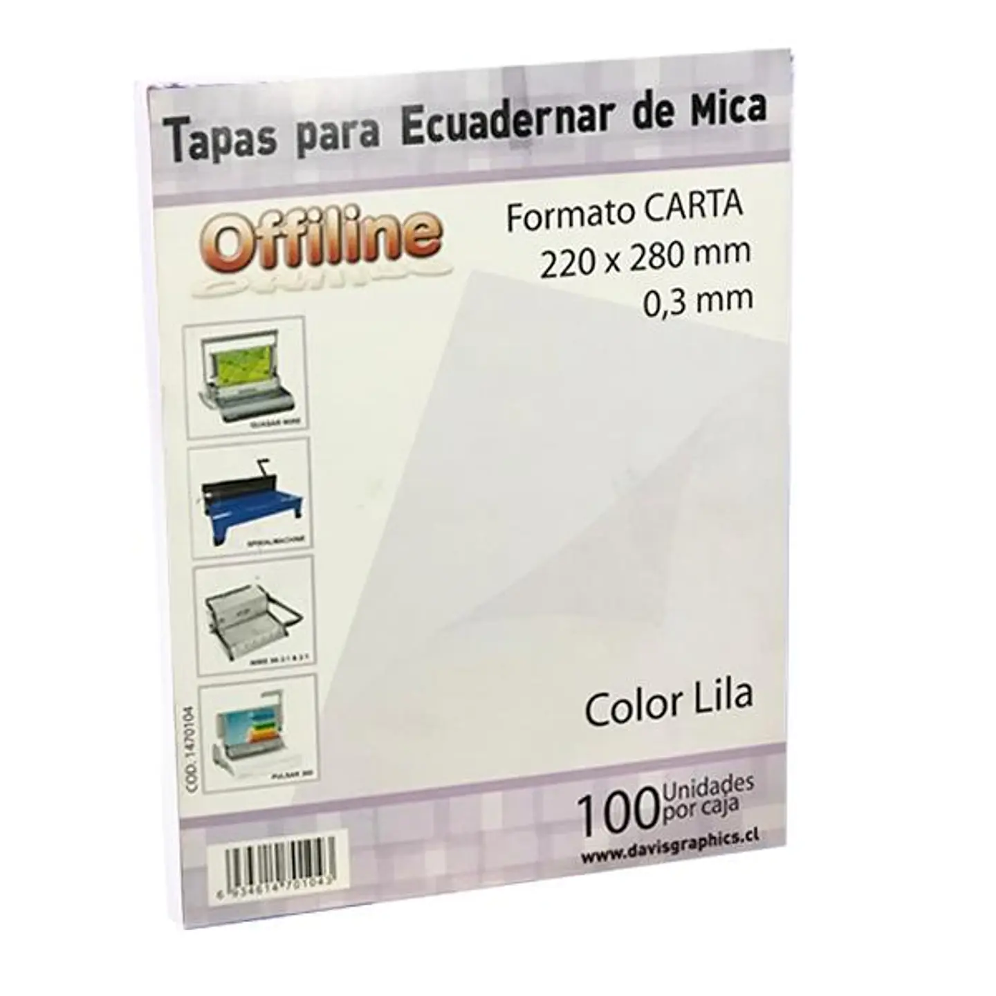 Tapa para encuadernar Mica Lila Carta 100 Unidades 1