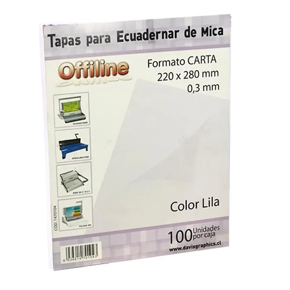 Tapa para encuadernar Mica Lila Carta 100 Unidades 1