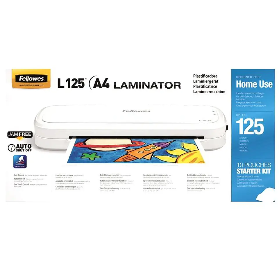 Termolaminadora / Plastificadora L125 A4 Hogar hasta 125 Mic FELLOWES 3