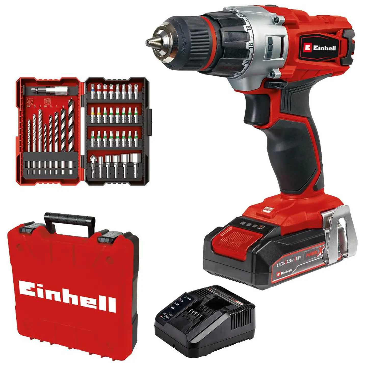 Taladro Inalámbrico +39 Accesorios + Batería y cargador Einhell 1