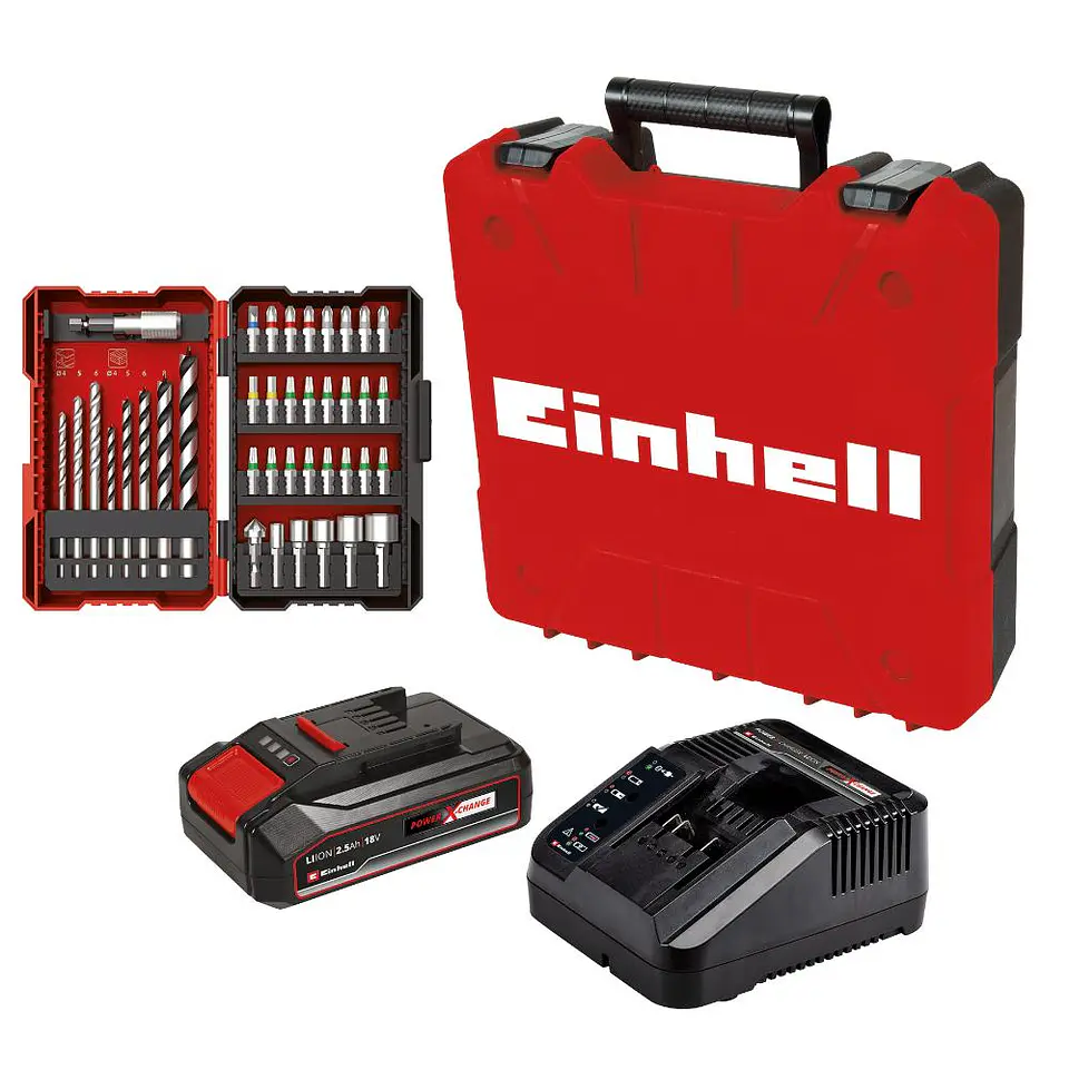 Taladro Inalámbrico +39 Accesorios + Batería y cargador Einhell 4