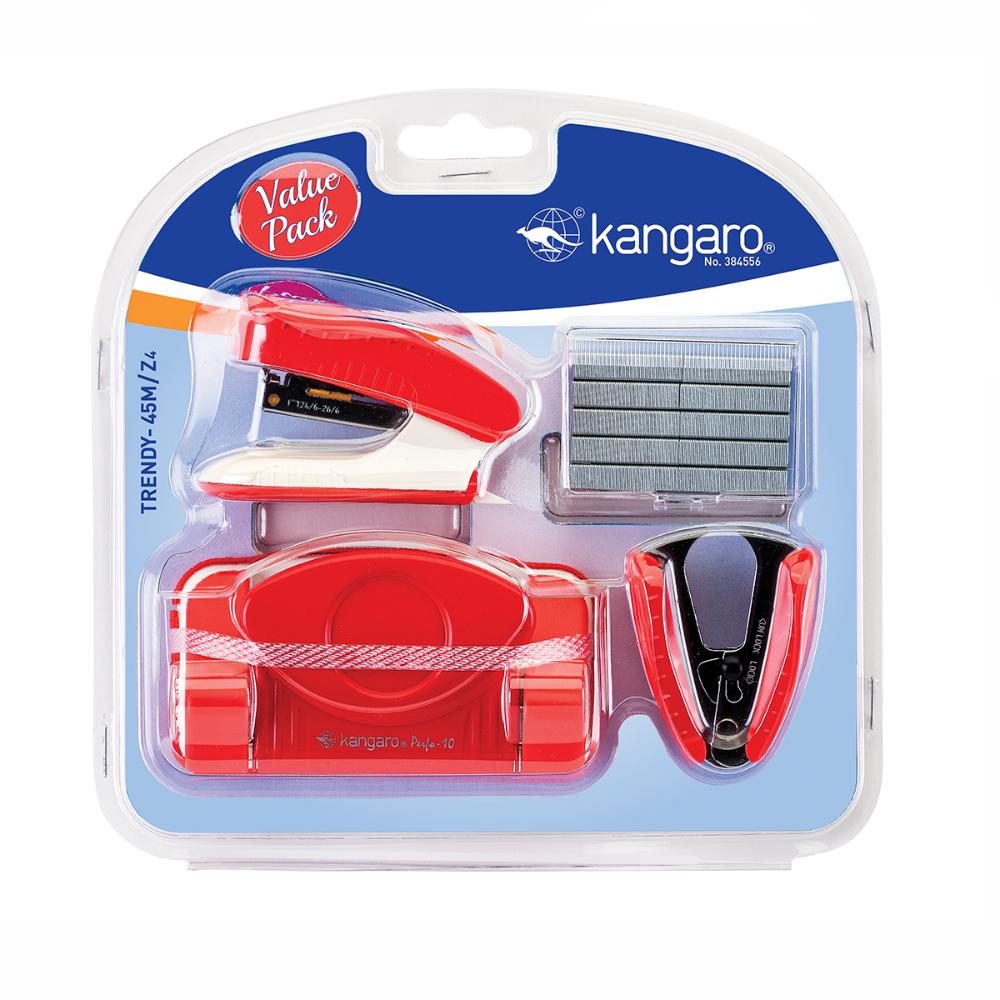 Set Perforadora + Corchetera + Saca Corchetes 45M/Z4 Rojo