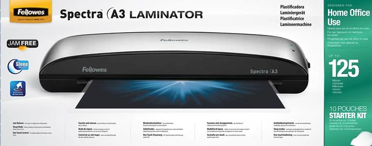 Termolaminadora / Plastificadora Spectra A3 Fellowes Gris 4
