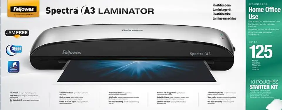 Termolaminadora / Plastificadora Spectra A3 Fellowes Gris 4