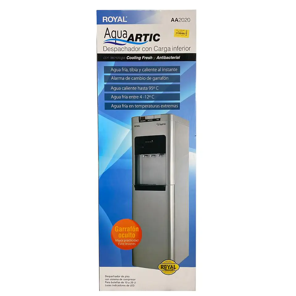 Dispensador de Agua Fria y Caliente Compresor Bidón Oculto 4