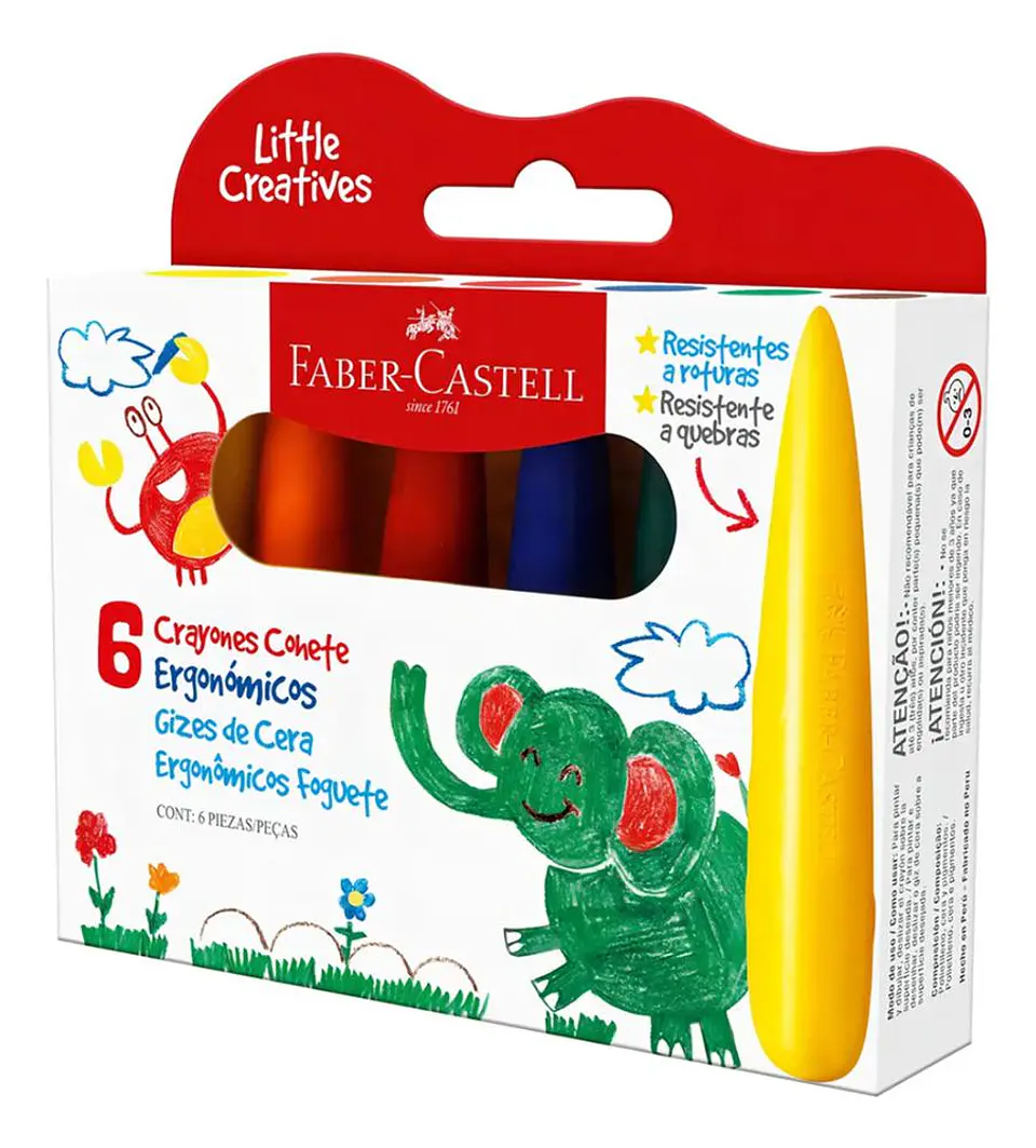 Crayón de Cera / Fácil Agarre 6 colores Faber Castel 2