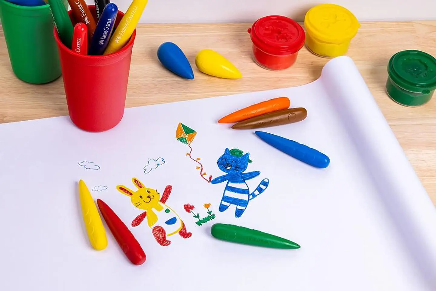 Crayón de Cera / Fácil Agarre 6 colores Faber Castel 6