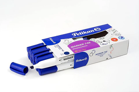 Pack 10 Plumones de Pizarra Azul Flash Marker 742 Pelikan