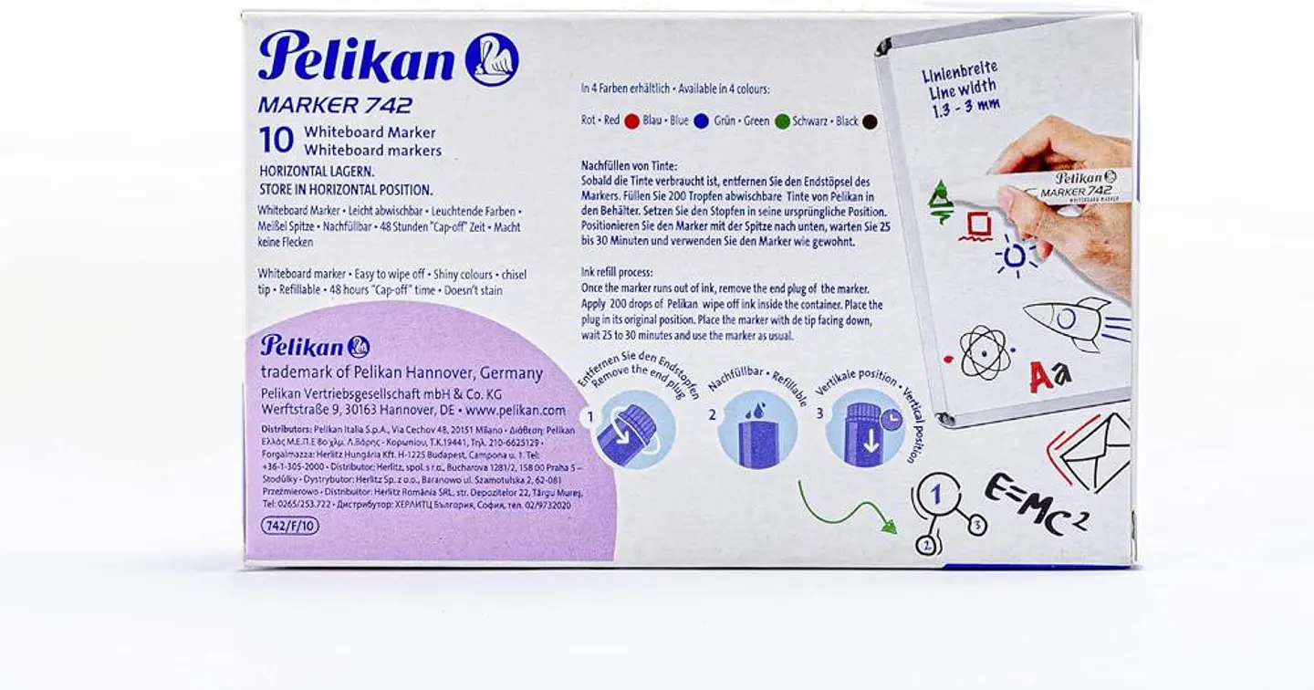 Pack 10 Plumones de Pizarra Azul Flash Marker 742 Pelikan 5