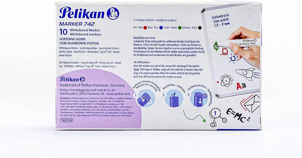 Pack 10 Plumones de Pizarra Azul Flash Marker 742 Pelikan 5