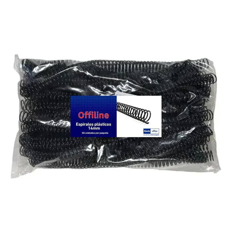Espirales Plásticos para Encuadernado Negro Medida 8 a 36 mm 1